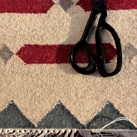 Handmade Cotton Red Modern Dhurrie For Living Room